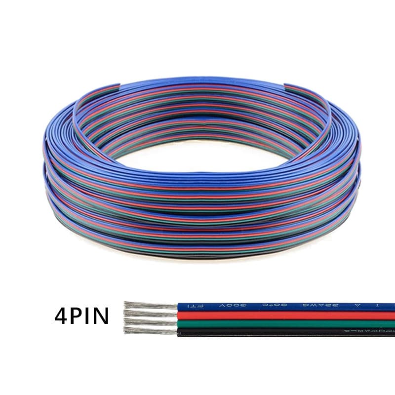 5 M/10 M 22AWG LED Strip Connector 2pin/3pin/4pin/5pin/6pin สายไฟสําหรับ WS2812B WS2811 5050 2835 5730 LED Strip Light รูปที่ 5