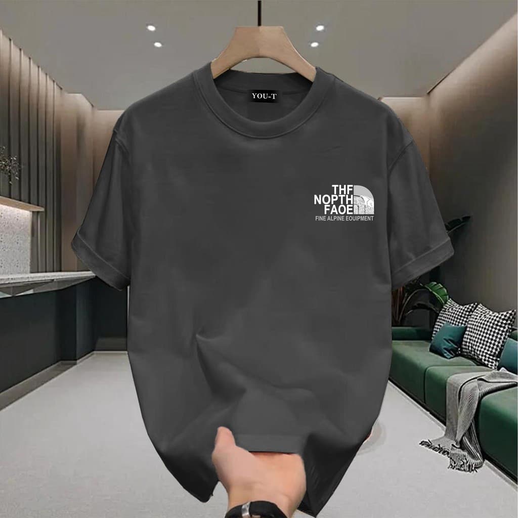 Basiเสื้อผู้ชาย เสื้อยืด oversize ไม่ต้องไปสนใจ เกรดพรีเมียม เสื้อคอตตอน ไม่หดตัว ใส่สบาย THE NOPTH FAOE รูปที่ 5