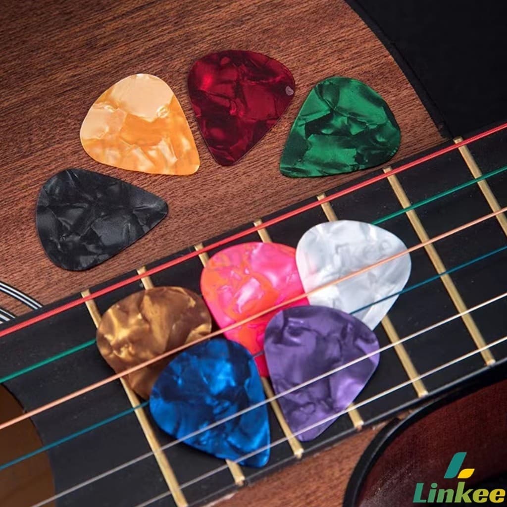 Linkee ปิ๊กกีตาร์ ขนาด 0.5mm 1mm ทรงหยดน้ำ สำหรับกีตาร์พื้นบ้าน กีตาร์คลาสสิก อูคูเลเล่ Guitar Picks รูปที่ 6