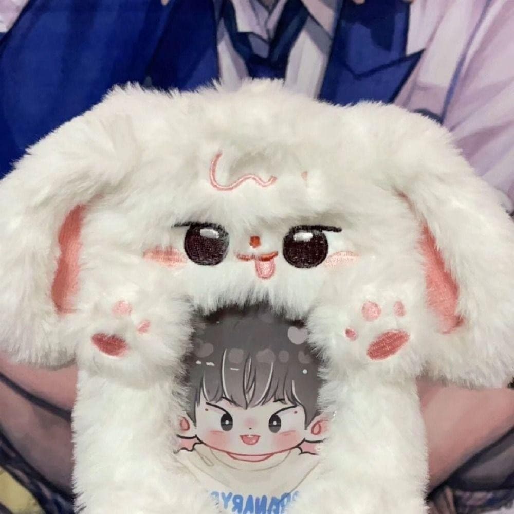 ไอดาฟี2 การ์ดรูปถ่าย ,ตุ๊กตากระต่าย/สุนัข/แมวผู้ถือบัตรภาพถ่าย,คุณภาพสูงกระต่ายหูใหญ่/ชายแดน คอลลีมัลติฟังก์ชั่ไอดอลภาพฝาครอบป้องกันนัก รูปที่ 3