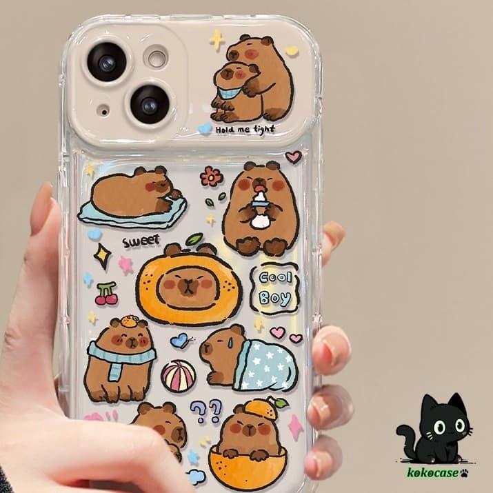 GOOD CASEสินค้า1บาท IPHONE 11 13 15 14 12 Pro Max 15 14 7 8 Plus X XR XS MAX หนูแฮมสเตอร์น่ารักพลิกกรณีโทรศัพท์กระจก รูปที่ 5