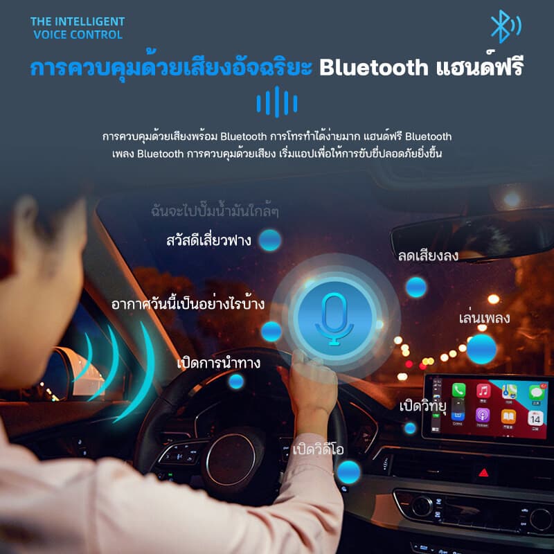 Monqiqi ติดรถยนต์ 9นิ้ว 4+64G Android12.1 หน้าจอสัมผัสแบบเต็ม วิทยุติดรถยนต์ เครื่องเสียงรถ Bluetooth WIFI GPS รูปที่ 6