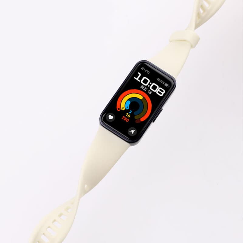 สายรัด for Huawei Band 10 / Huawei Band 9 8 ซิลิโคนกีฬาเปลี่ยนสายรัดยาง for Smartwatch Huawei Band 10 9 8 NFC รูปที่ 8