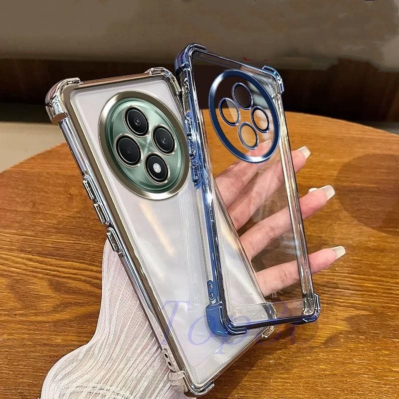 เคส OPPO Reno 12F 5G เคสโทรศัพท์โปร่งใสป้องกันการตกสี่มุม SJDK รูปที่ 7