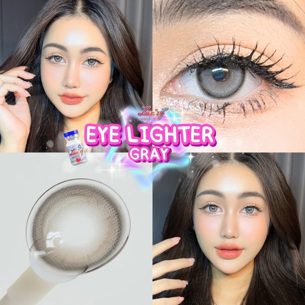 คอนแทคเลนส์ Eye Lighter Brown / Gray / Blue ⭐ลายฮิต ขายดีมาก กรองแสงกันยูวี รูปที่ 6
