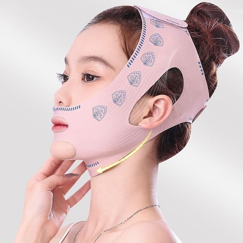 BEIKOTT เทปพันหน้ายกกระชับใบหน้า V Shape สายรัดกระชับสัดส่วน สายรัดแก้ม สายรัดมาส์กบาง สายรัดระบายอากาศเรียบ ลดเหนียง รูปที่ 6