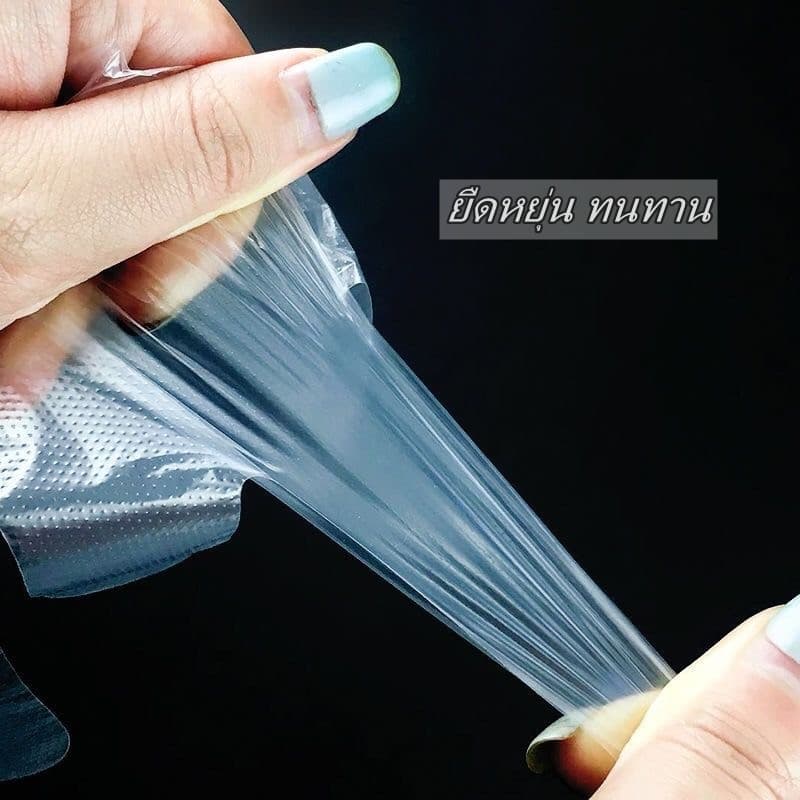ถุงมือพลาสติกแบบใช้แล้วทิ้ง ถุงมือพลาสติกอเนกประสงค์ ถุงมือเเบบใช้แล้วทิ้ง 100ชิ้น คู่ รูปที่ 6