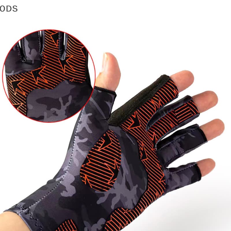 Ods ถุงมือตกปลาครึ ่ งนิ ้ ว Anti-sg ถุงมือออกกําลังกายทนต ่ อการสึกหรอ Anti-cutg Breathable ลื ่ นอุปกรณ ์ ตกปลากลางแจ ้ ง OD รูปที่ 7