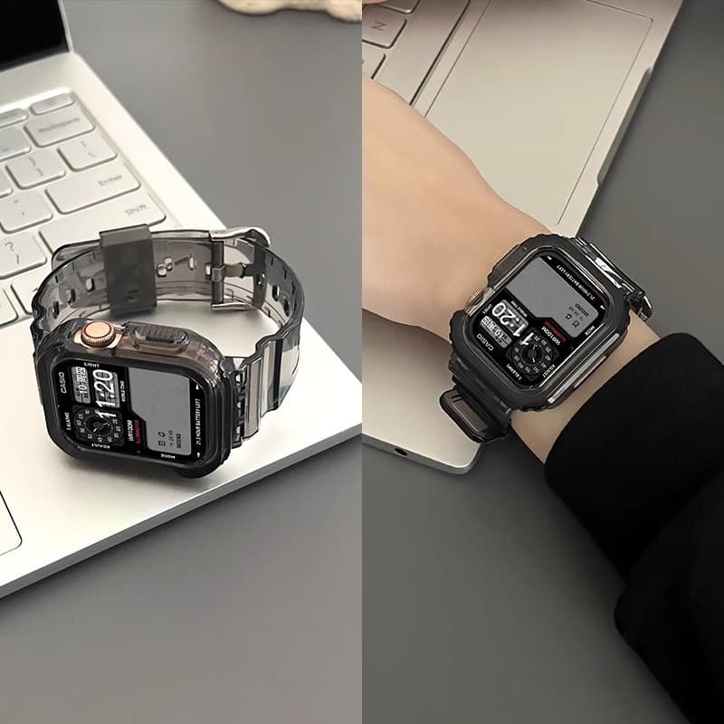 Clear Band + เคสสําหรับ Huawei Watch Fit 5 Fit 4 อุปกรณ์เสริมสายรัดโปร่งใสนุ่มเปลี่ยนสายนาฬิกาสําหรับ Huawei Watch fit3 Band รูปที่ 6