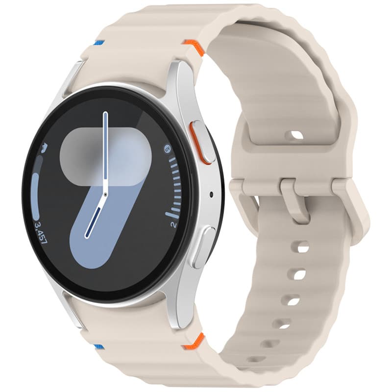 เหมาะสำหรับSamsung Galaxy Watch 7 6 5 4 classicWatch 5 pro สายนาฬิกาซิลิโคน 40mm/44mm สายนาฬิกาใหม่ล่าสุด กันน้ำและทนทาน รูปที่ 7