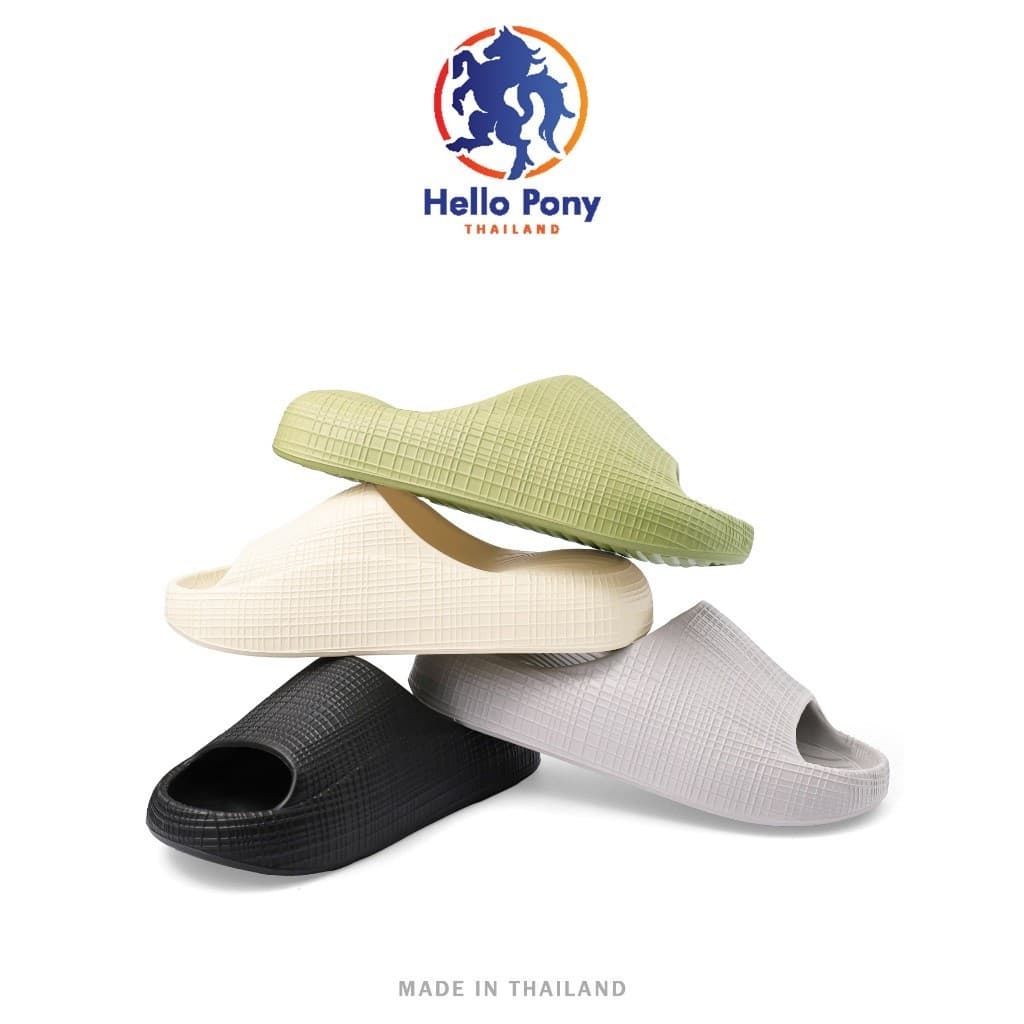 Hello Pony MHM4013 ส่งเร็ว Unisex รองเท้านิ่ม ใส่สบาย ผู้หญิง แตะ รองเม้า รองเท้าแตะ รองเท้าใส่อยู่บ้าน ลายตาราง กันลื่น รูปที่ 8
