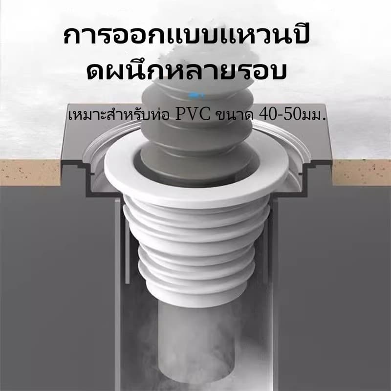 Tesco แหวนซิลิโคนซีลท่อระบายน้ํา ซิลิโคนดักน้ําดักท่อระบายน้ําแหวนซีลศัตรูพืชดักกลิ่น รูปที่ 2