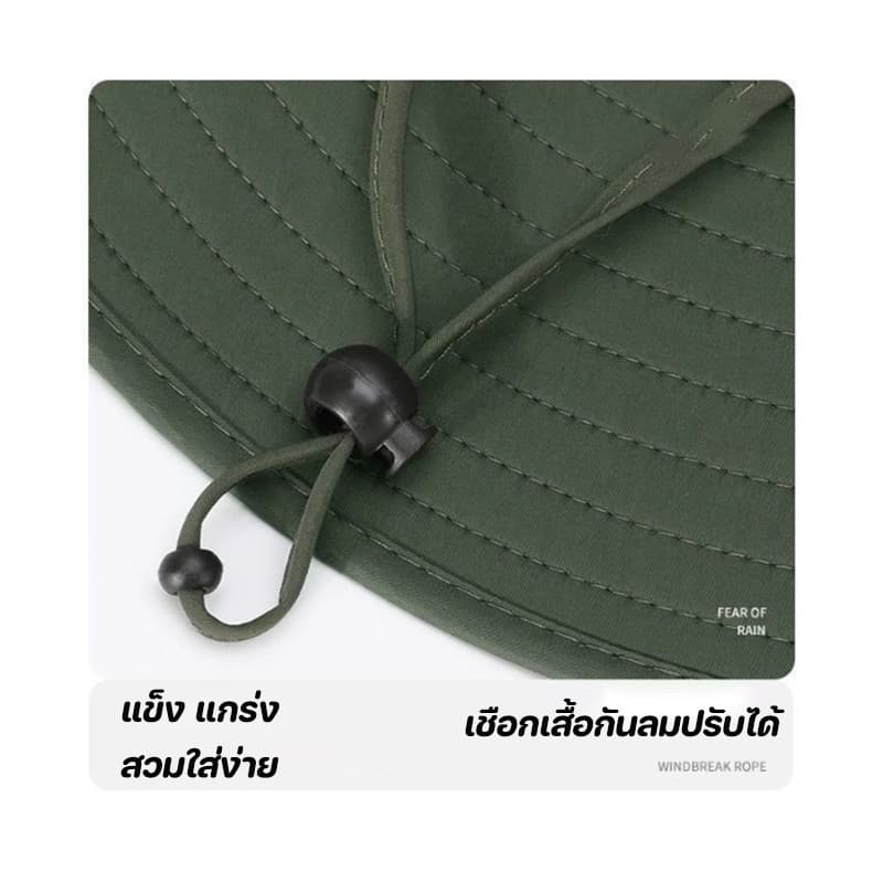 หมวกปีกกว้าง หมวกคลุมหน้ากันแดด ป้องกันรังสียูวี 99% กันฝุ่น กันร้อน เหมาะสำหรับการใช้งานกลางแจ้ง รูปที่ 5