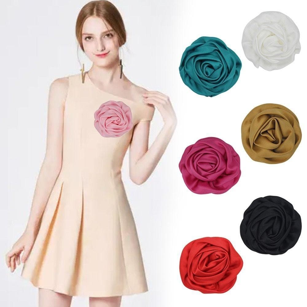 เข็มกลัดลายดอกไม้แบบม้วน ขนาด 7CM สำหรับตกแต่งเสื้อผ้า DIY และแฮนด์เมด รูปที่ 4