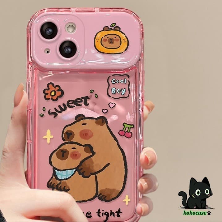 GOOD CASEสินค้า1บาท IPHONE 11 13 15 14 12 Pro Max 15 14 7 8 Plus X XR XS MAX หนูแฮมสเตอร์น่ารักพลิกกรณีโทรศัพท์กระจก รูปที่ 8
