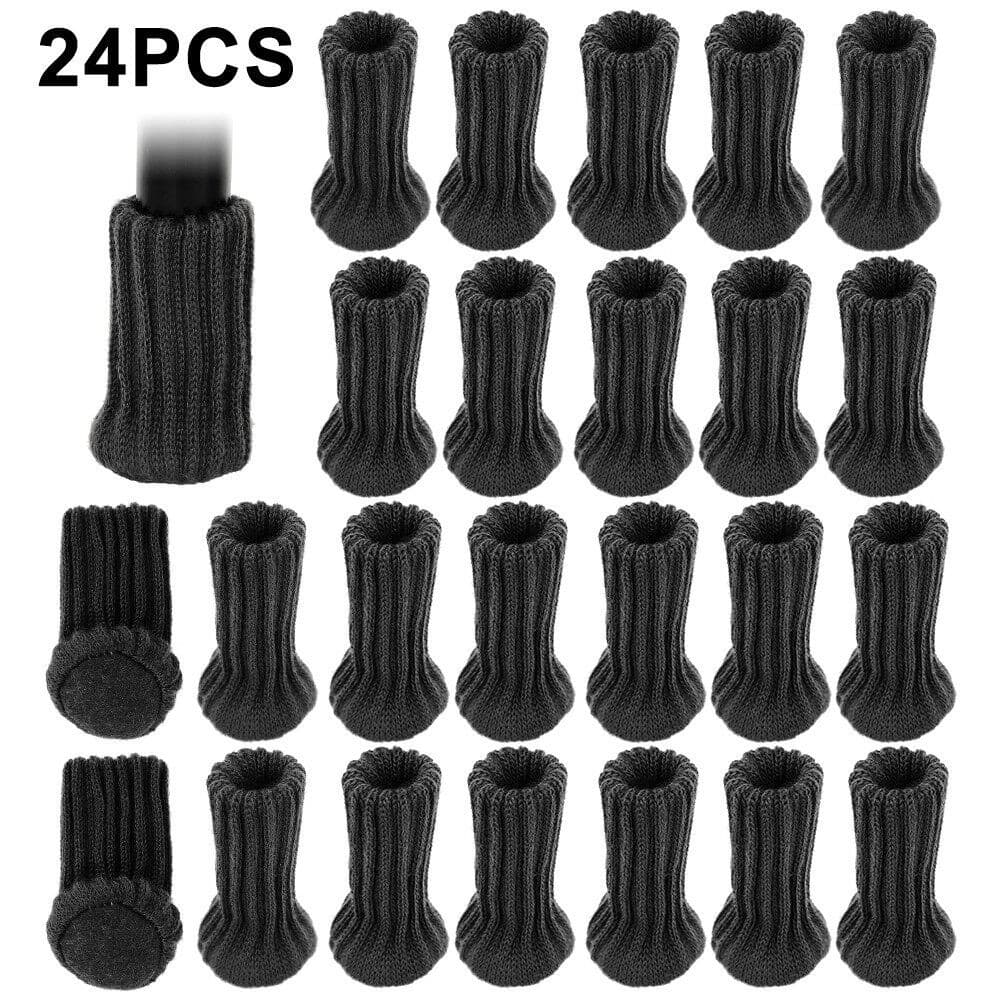 24PCS ถุงเท้าโพลีเอสเตอร์ ที่รองขาเก้าอี้ ที่รองขาโต๊ะ หนาขึ้น กันลื่นกันเสียงดัง สําหรับตกแต่งบ้าน รูปที่ 9
