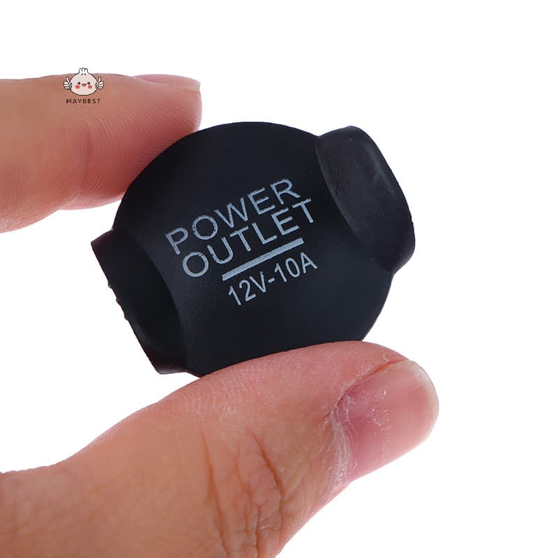 {maybest} ฝาครอบเต้าเสียบรถยนต์กันน้ํา ปลั๊กปลั๊กไฟ 12V อุปกรณ์เสริมปุ่มสากล Weatherproof {TH} รูปที่ 5