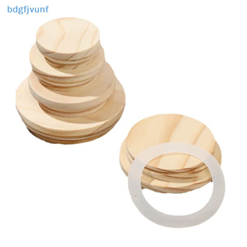 Bdgf ซิลิกาเจลวงกลม ฝาไม้สน สําหรับ Cani Storage Jar ฝาปิดถ้วยแฮนด์เมด TH รูปที่ 2