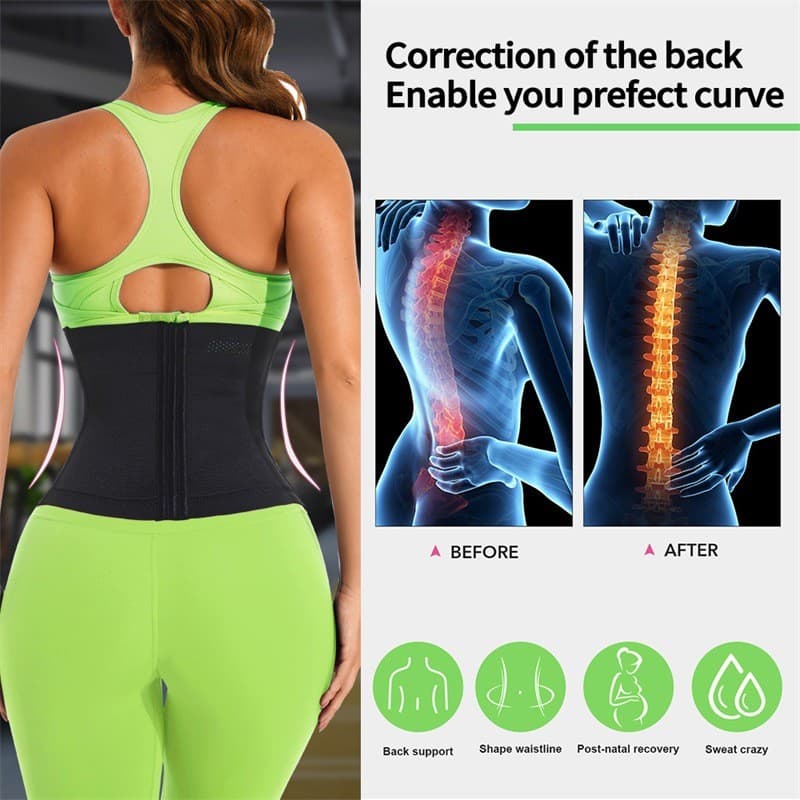 พร้อมแล้ว เข็มขัดรัดเอว ปรับเปลี่ยนท่าทาง Body Shaper ปรับเปลี่ยนท่าทาง การป้องกันเอว ยืดหยุ่น สลิม กระชับสัดส่วน รูปที่ 4