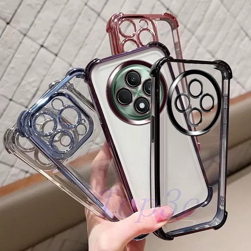 เคส OPPO Reno 12F 5G เคสโทรศัพท์โปร่งใสป้องกันการตกสี่มุม SJDK รูปที่ 2