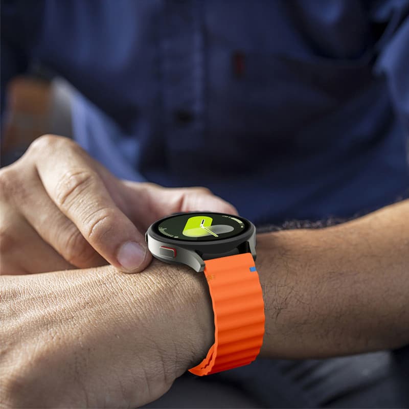 เหมาะสำหรับSamsung Galaxy Watch 7 6 5 4 classicWatch 5 pro สายนาฬิกาซิลิโคน 40mm/44mm สายนาฬิกาใหม่ล่าสุด กันน้ำและทนทาน รูปที่ 5