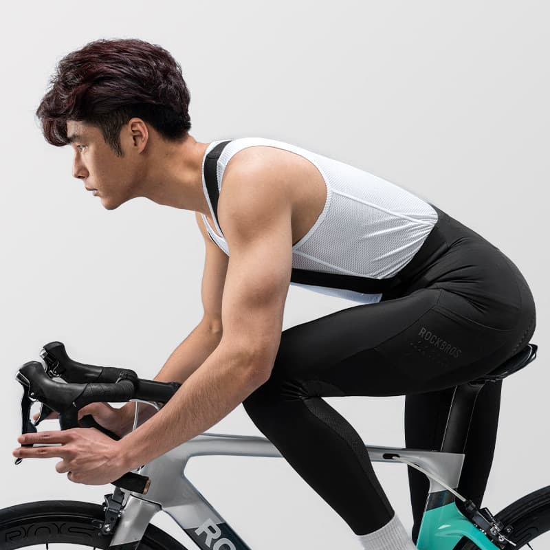 ROCKBROS ขี่จักรยานย์ฤดูร้อนแขนกุดสบายกีฬากลางแจ้งสวมใส่ระบายอากาศยืดหยุ่นสูงผู้ชายขี่จักรยานผ้าแน่น รูปที่ 5