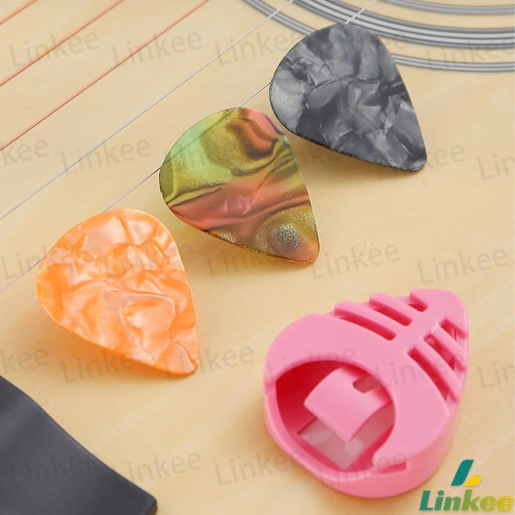 Linkee ปิ๊กกีตาร์ ขนาด 0.5mm 1mm ทรงหยดน้ำ สำหรับกีตาร์พื้นบ้าน กีตาร์คลาสสิก อูคูเลเล่ Guitar Picks รูปที่ 5