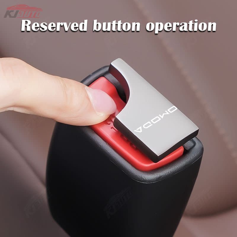 Omoda สังกะสีอัลลอยด์ซ่อนรถความปลอดภัยเข็มขัดนิรภัยหัวเข็มขัดคลิปใหม่พลังงานยานพาหนะนาฬิกาปลุกกําจัดสําหรับ Omoda Chery Omoda E5 รูปที่ 4