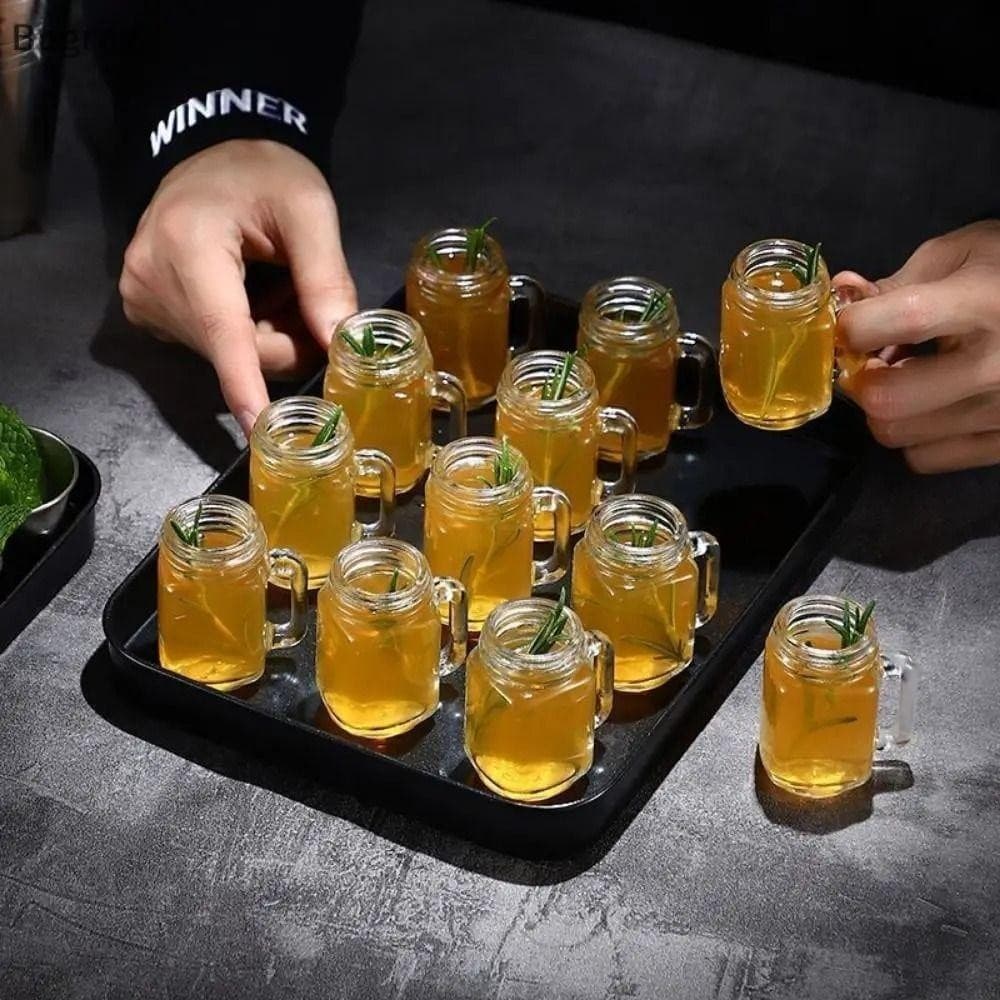 AUBREY1 ขวดแก้วปิดผนึก 5 ชิ้น, น่ารัก 35 มล. Mini Mason Jar, ถังเก็บพร้อมฝาปิดแบบพกพา Leakproof Coffee Concentrate ขวดกาแฟ รูปที่ 7