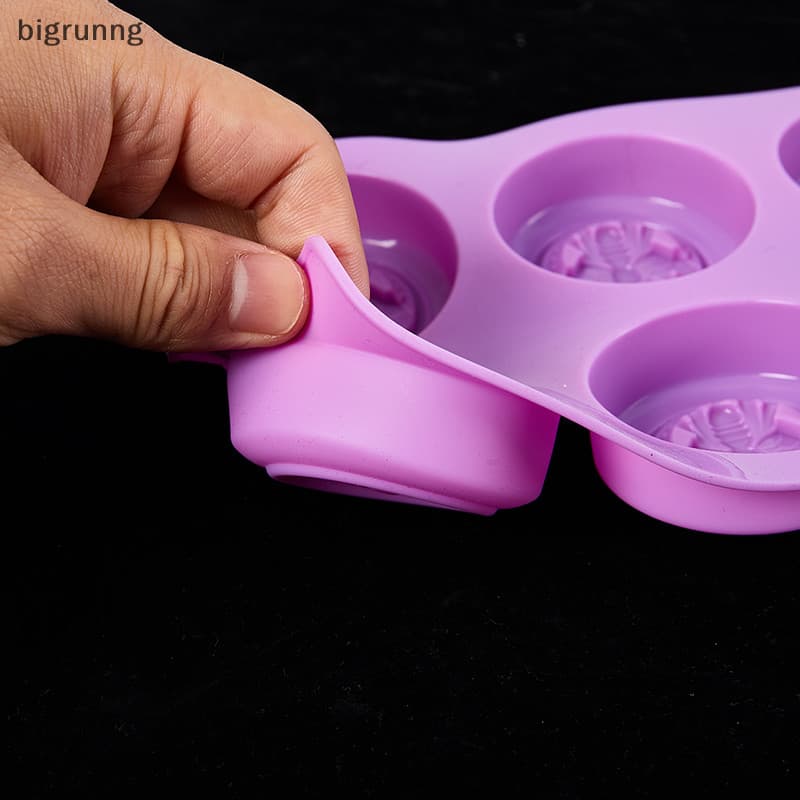 Bigrunng ซิลิโคน 6 Cavities สบู่ Mould Bee Shape Fondant แม่พิมพ์เค้กเบเกอรี่อุปกรณ์เสริม SG รูปที่ 8