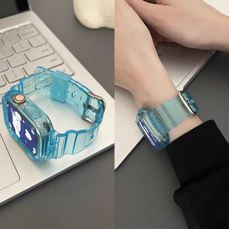 Clear Band + เคสสําหรับ Huawei Watch Fit 5 Fit 4 อุปกรณ์เสริมสายรัดโปร่งใสนุ่มเปลี่ยนสายนาฬิกาสําหรับ Huawei Watch fit3 Band รูปที่ 9