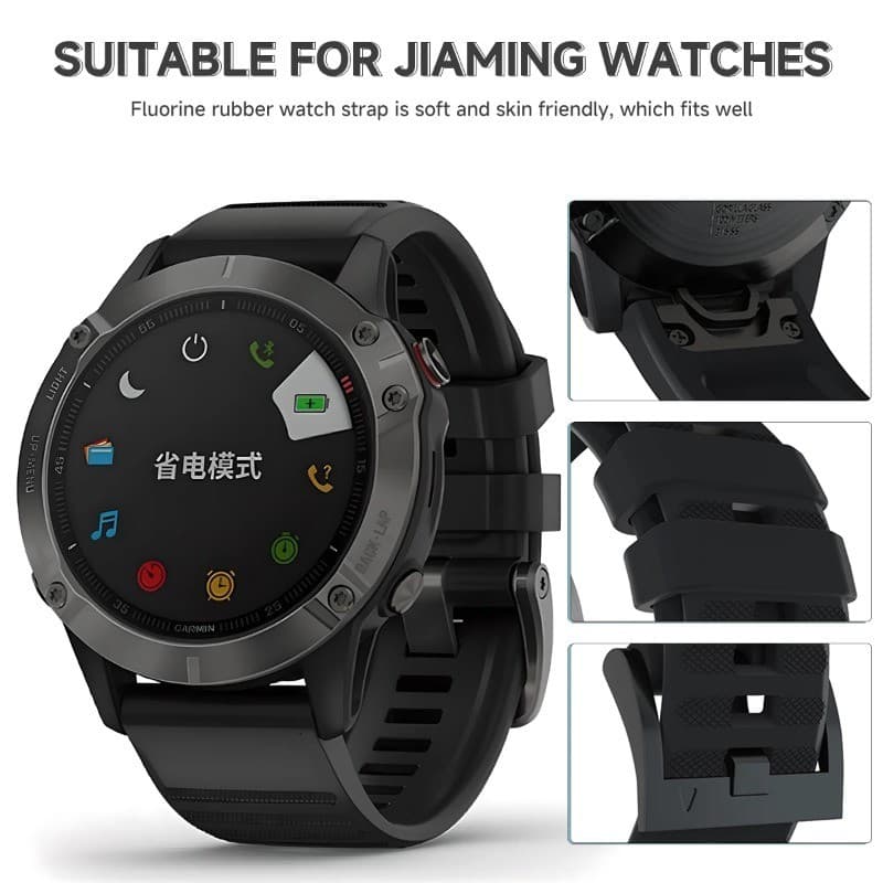 26 มม.22 มม.Quick Fit สายซิลิโคนสําหรับ Garmin Fenix 6X 6 7S 7X 7 Pro 47 51 มม.5X Epix Gen 2 forerunner 935 forerunner 945 สายนาฬิกาสร้อยข้อมือ รูปที่ 2