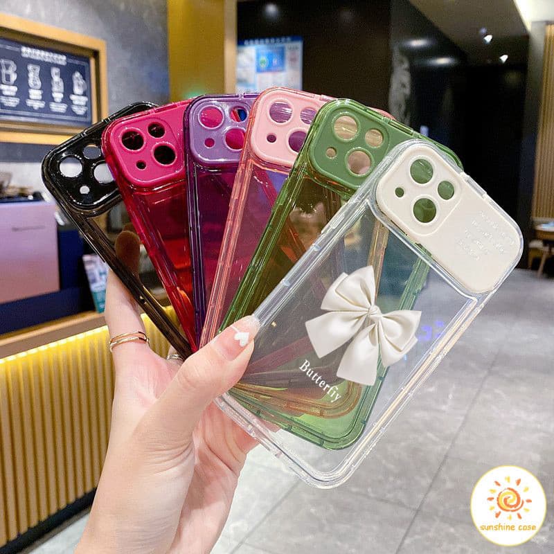 กระจกแต่งหน้า การ์ตูน น่ารัก แต่กลัวหมา ไอโฟน11 For iPhone 11 12 13 14 15Pro MAX X XS XR XS 6 7 8Plus SE2020 เคสโทรศัพท์ รูปที่ 5