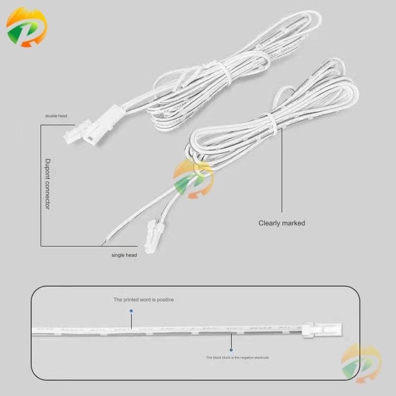 ดูปองท์ สายไฟต่อตู้ 2ม หัวเดียวคู่ หัวตู้เสื้อผ้าแสง ตู้หัวเดียว 2ม สีขาว รูปที่ 6