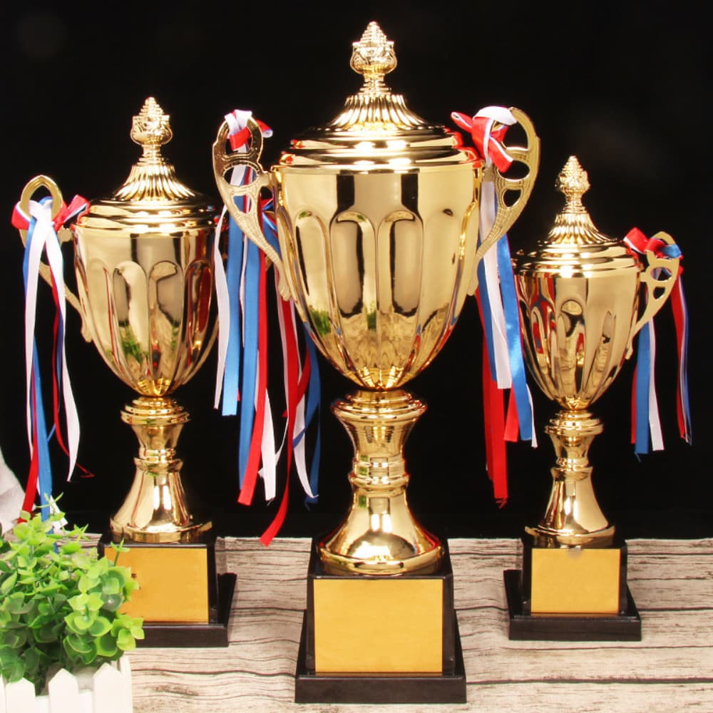 RIPPL ถ้วยเล็ก รุ่นโลหะ พร้อมฝาปิด สําหรับเกมกีฬา โรงเรียน ทีม แข่งขัน รูปที่ 6