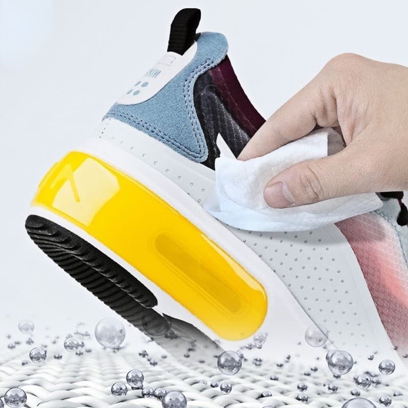 Buddytech ผ้าเช็ดทำความ สะอาดรองเท้า ไม่ต้องซักรองเท้า 1 แพ็คมี 30 แผ่น รูปที่ 9