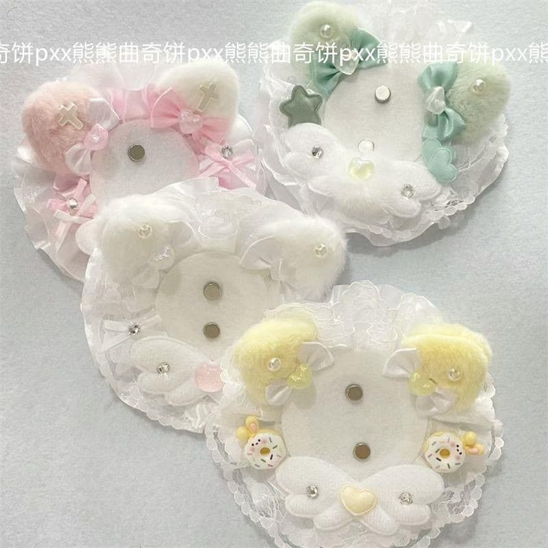 หูตกแต่ง DIY วัสดุเสริม พัดลมลูกไม้ฝาครอบบัตรแฮนด์เมดอุปกรณ์เสริม รูปที่ 3