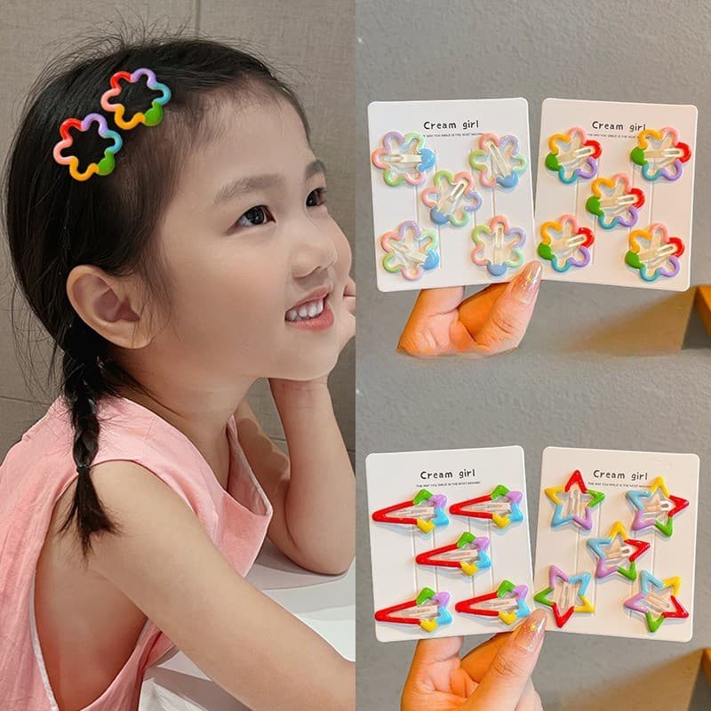 1 ชิ ้ น Rainbow BB Hairpin Duckbill คลิปผม Bangs Headwear อุปกรณ ์ เสริม รูปที่ 3