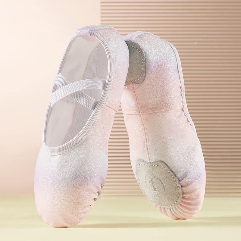 SWEAR รองเท้าเต้นรํา รองเท้าบัลเล่ต์พื้นนุ่มสีรุ้งเงา Size 21-40 รูปที่ 5