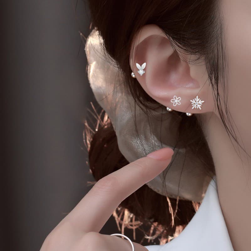 925 เงินสกรูหัวเข ็ มขัดต ่ างหูผู ้ หญิงเพทายสตั ๊ ด Simple Mini ต ่ างหูอุปกรณ ์ เสริมของขวัญ รูปที่ 7