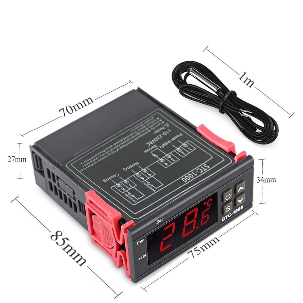 STC-1000 AC 110-220Vเครื่องควบคุมอุณหภูมิ เครื่องวัดอุณหภูมิ ตัวควบคุมอุณหภูมิ ต่ำ-สูง หน้าจอดิจิตอล วัดอุณหภูมิ ควบคุ รูปที่ 5