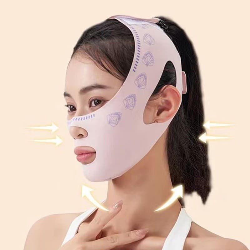 BEIKOTT เทปพันหน้ายกกระชับใบหน้า V Shape สายรัดกระชับสัดส่วน สายรัดแก้ม สายรัดมาส์กบาง สายรัดระบายอากาศเรียบ ลดเหนียง รูปที่ 9