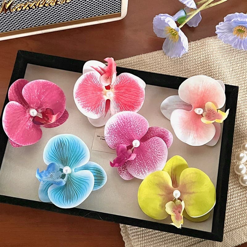 กิ๊บติดผม กิ๊บดอกไม้ กิ๊ฟหนีบผมดอกไม้ สีชมพู ดอกไม้ติดผม สไตล์เกาหลี แฟชั่นสําหรับผู้หญิง เครื่องประดับผมแฟชั่น รูปที่ 2