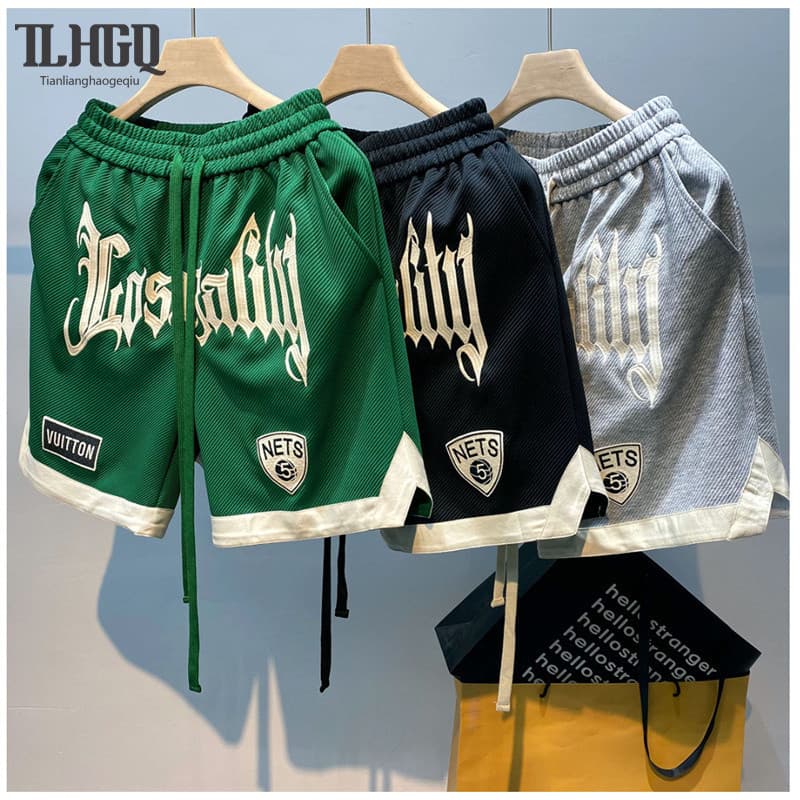 Eershenshi American Basketball Shorts Mens Summer Thin Training Sports Shorts Hip-Hop Fashion Brand รูปที่ 4
