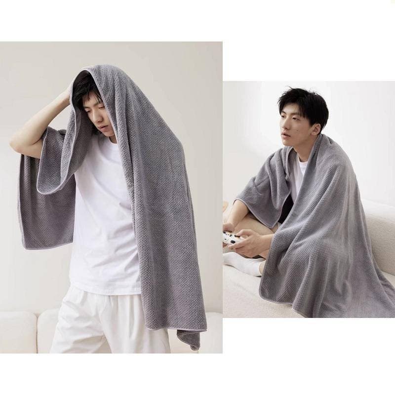 ผ้าเช็ดตัว สาเกรังผึ้ง ซับน้ำดีขนไม่หลุด 90*170cm ขนาดใหญ่พิเศษผ้าขนหนู เนื้อนุ่ม เหมาะสำหรับผู้ชายและผู้หญิง รูปที่ 5
