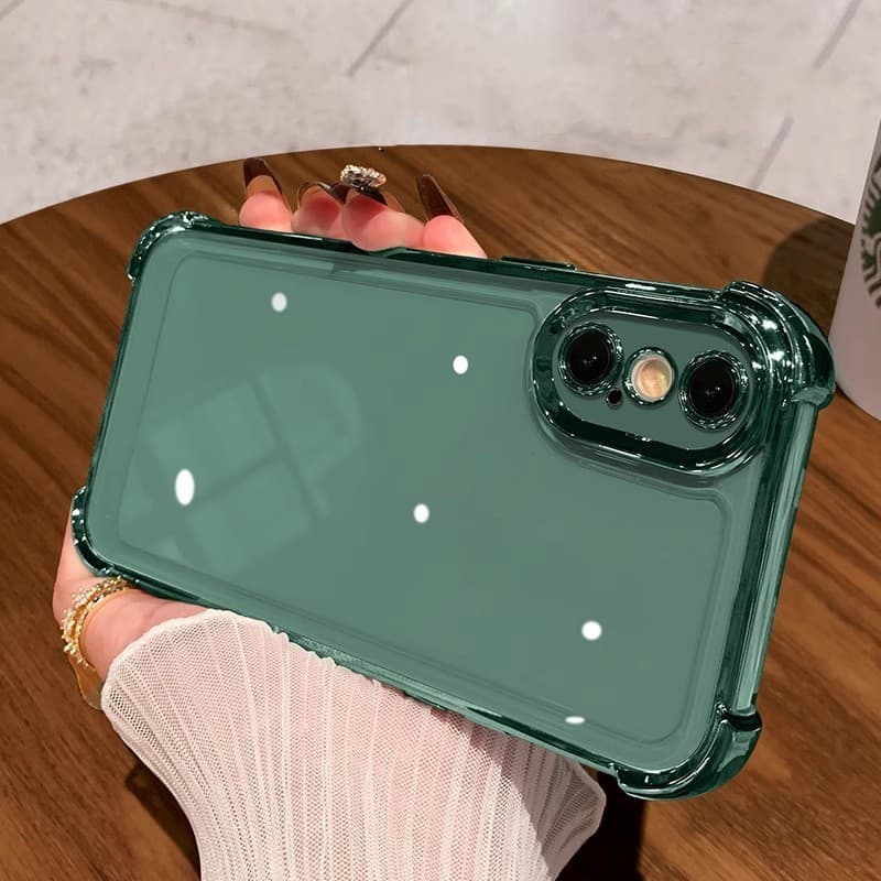 เหมาะสําหรับ iPhone x xs Max xr 7 8 Plus 11 12 Pro 13 Max ถุงลมนิรภัยโปร่งใสสี่มุมเคสโทรศัพท์ TPU รูปที่ 9