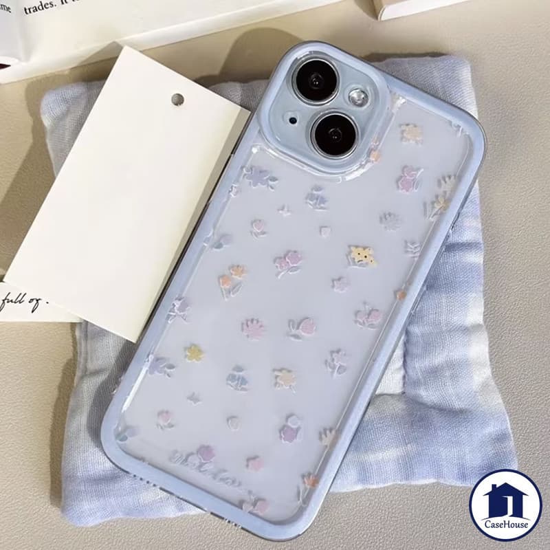 เคสนิ่มใสลายดอกไม้เรียบง่าย เข้ากันได้กับ OPPO A16 A6x A5 A3X A60 A54 A38 A18 A17 A5s A15 A12 A58 A7 A3s A5 A57 A78 A35 รูปที่ 9
