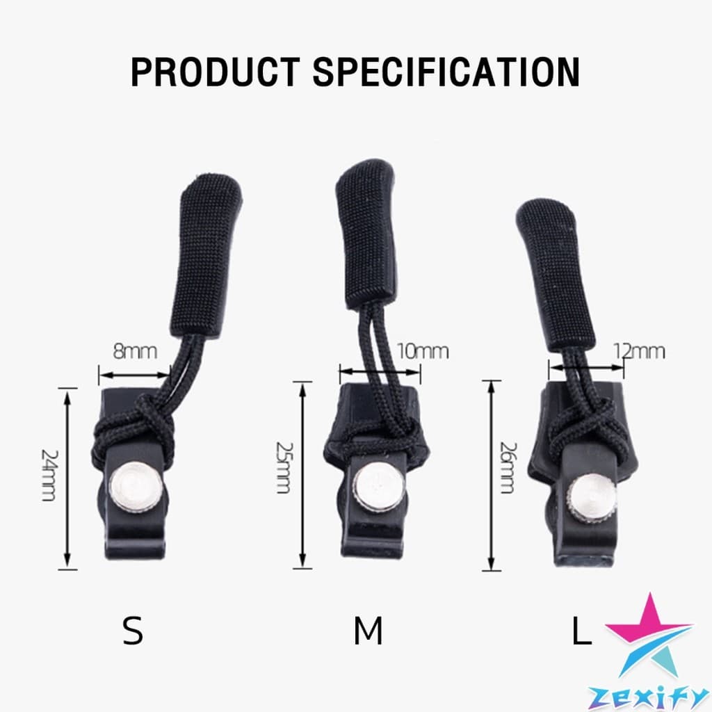 ZXF ชุดซิปซ่อม 3 ขนาดแตกต่างกัน ถอดออกได้และติดตั้งได้ Zipper Head รูปที่ 7