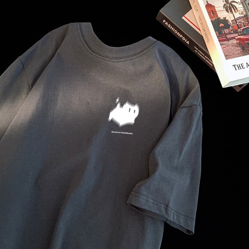 COD BOOM Shopเสื้อยืดลูกแมวการ์ตูนน่ารักผ้าคอตตอน100% S-3XL รูปที่ 3