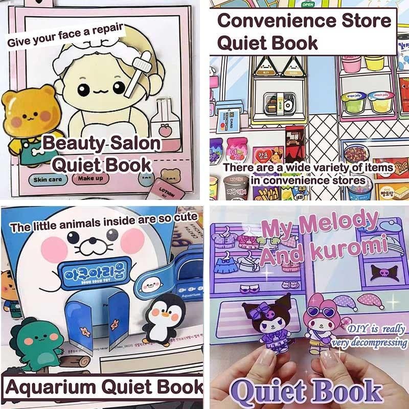 หนังสือของเล่น รูปการ์ตูนวาฟเฟิล ขนมปัง ไก่ทอด ขนมขบเคี้ยว แฮนด์เมด DIY สําหรับเด็ก รูปที่ 6